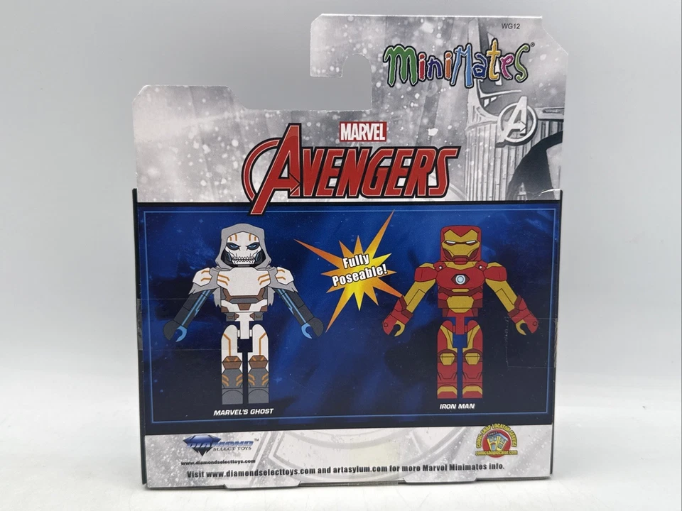 Juego de figuras Marvel Minimates Avengers Assemble (2020) Iron Man y Ghost Foto 4 de 4