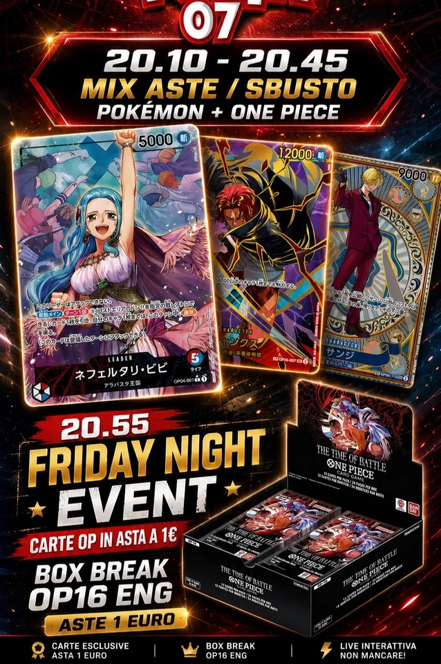 ONE PIECE ASTE DA 1€ E OP16 - PRIMA POKÉMON  DRAGONBALL – RIP E SHIP