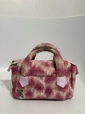 Vtg Vivienne Westwood Orb Logo Pink Leopard Terry Cloth Bag | eBay