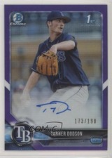 2018 Bowman Draft Chrome Pick Purple Refractor 173/198 Tanner Dodson Auto 0f8