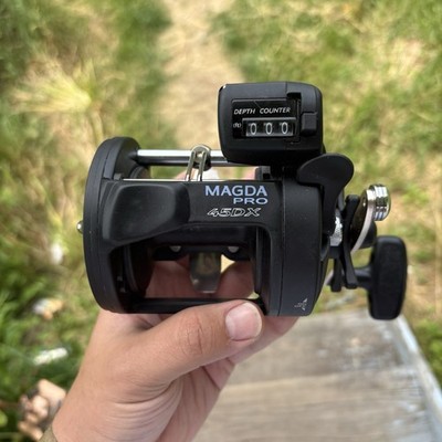 Okuma Magda Pro 45DX Reel w/ Depth Counter Good Condition Fishing Reel