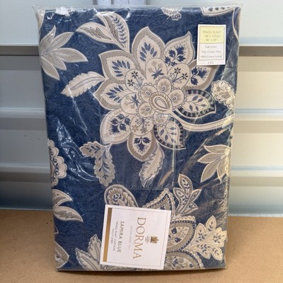 Dunelm Dorma Samira blau klassisch Bleistift Plissee Vorhänge 66'' x 54'' (B x L) Paar