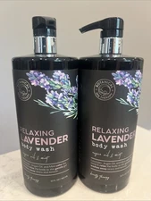 (2-Pk) BOTANICAL SPA THERAPY ~ Calm Relaxing Lavender BODY WASH Argan Oil & Mint