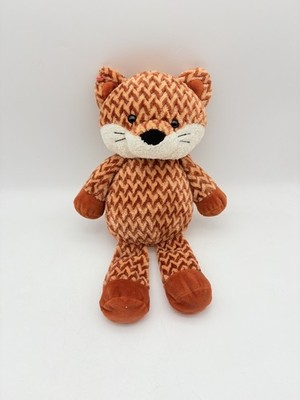 Kellytoy Fox Plush Chevron Print Brown Orange Soft Toy Lovey Doll 14''