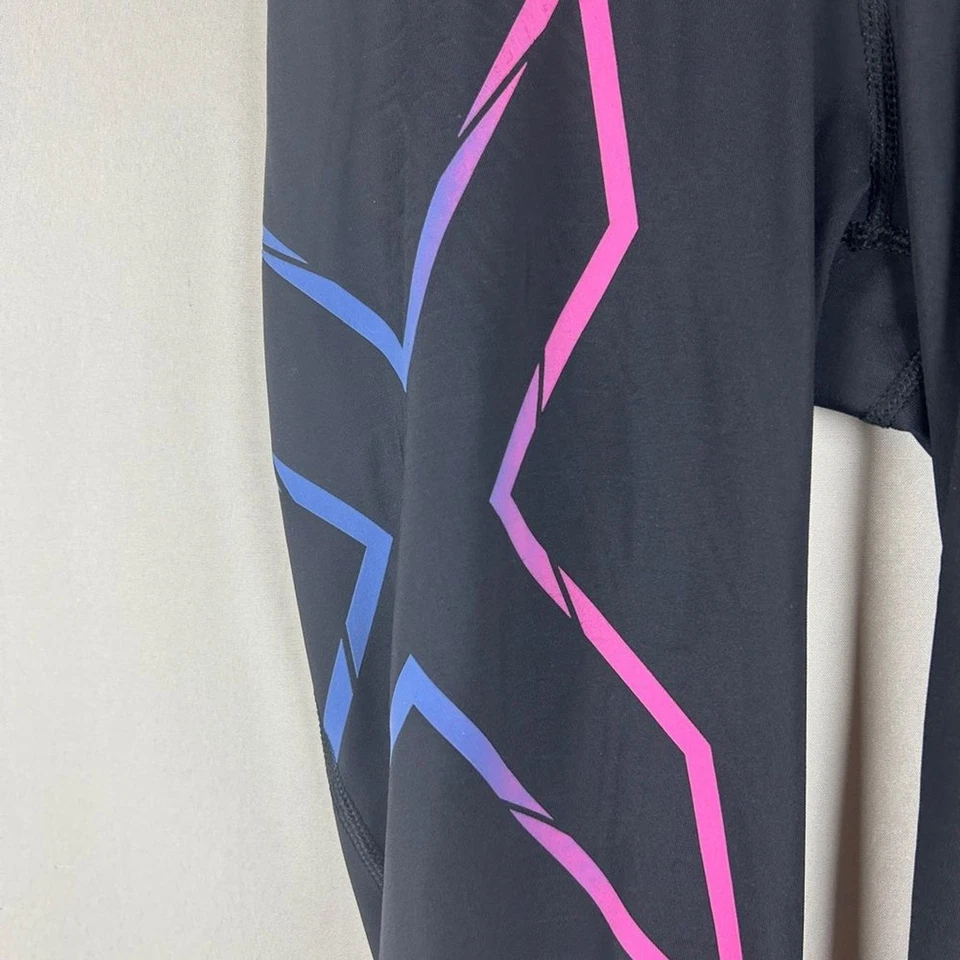 Legging Mujer 2XU Negro con Diseño Rosa y Azul Talla S Foto 3 de 4