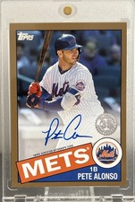 2020 Topps - 1985 Topps Baseball Autographs Pete Alonso #85A-PAL Gold /50 (AU)