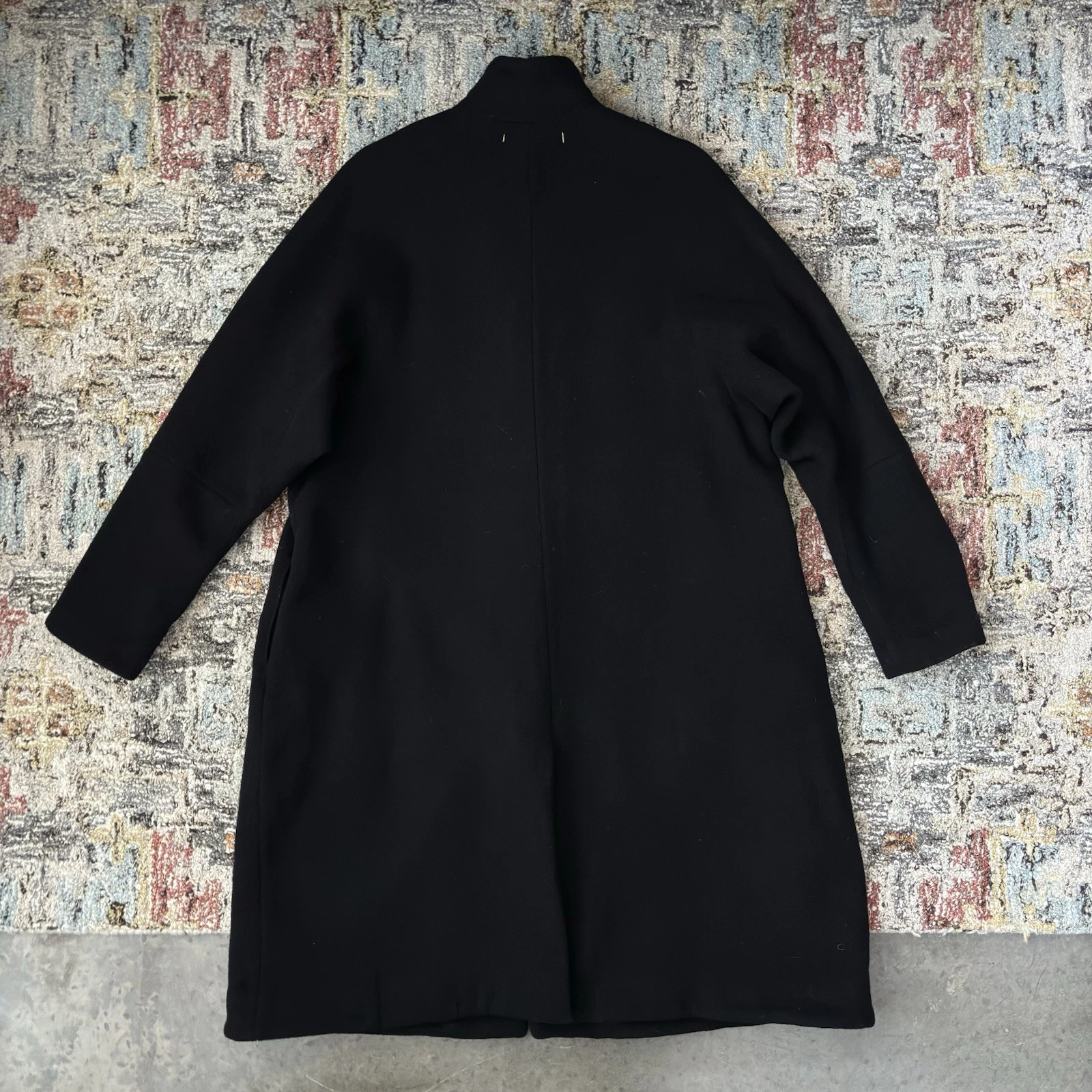 Suzuki Takayuki stand fall collar coat black men's size S M Auralee wool Japan - product detail image 7