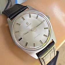 Vintage OMEGA GENEVE 135.041 men's manual wind watch 601 17Jewels swiss 1968