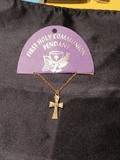 Girl's 18" First Holy Communion Pendant Necklace.