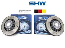 FOR AUDI RS4 RS5 B9 2017- FRONT AXLE DRILLED COATED SHW BRAKE DISCS 374.4mm
