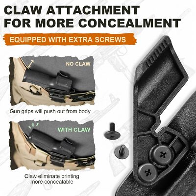 Clip & Carry IWB Kydex Holster For Springfield Hellcat - Veteran Made Concealed Carry Holster