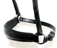 FSS DROP Noseband PATENT Comfort Padded Dropped Baroque TWIN Buckles Monocrown