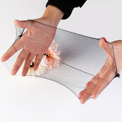 100 Stück Haarnetze schwarz elastischer Rand Netz Haarnetz Perückennetze Haarschmuck - Bild 3 von 12
