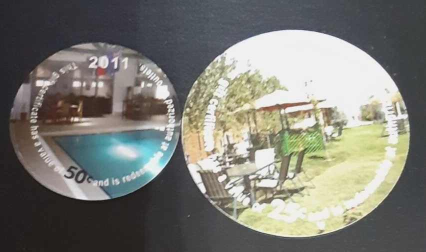 2011 GREEN VILLAGE 25 & 50 cents Pogs Not AAFES Uncirculated - Image 2 of 4