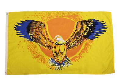 ''EAGLE'' flag 3x5 ft polyester banner sign bird yellow
