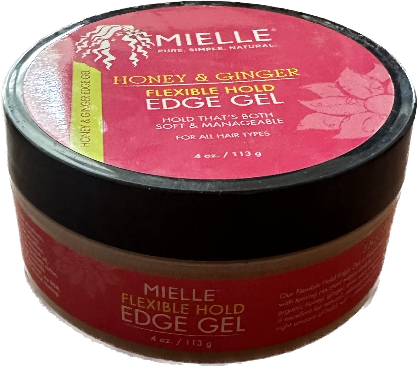 MIELLE ORGANICS HONEY AND GINGER EDGE GEL - FLEXIBLE HOLD 4oz