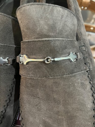 Magnanni Wildleder Horse Bit Pittore grau Halbschuhe US 13M - Bild 2 von 11