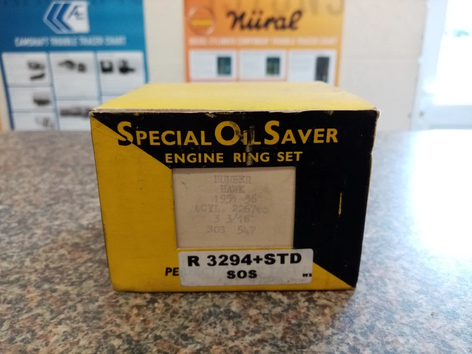 Juego de anillos de pistón Humber Hawk 2267cc 1951/66 3,3/16" diámetro estándar Foto 2 de 2
