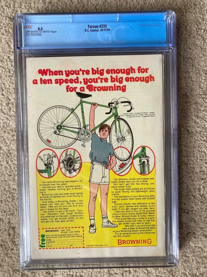 TARZAN #233 DC COMICS 1974 CGC 6.5 100 PAGES for only 60 cents! JOE KUBERT! - Image 2 of 2