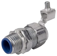 Thomas & Betts 5334GR, Liquidtight Metallic Grd Conn, 1 In Insul Straight, 1 PC