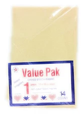 14-count Aida Cloth - Cream color - 12" x 18"