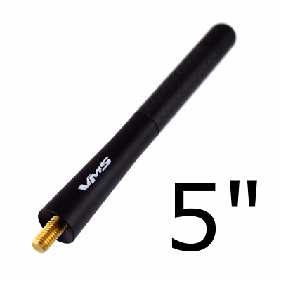 BLACK STUBBY SHORT CARBON FIBER ANTENNA 5'' FOR 07-20 CHEVY SILVERADO TAHOE