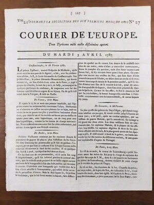 Franc Maçonnerie Égyptienne Cagliostro 1787 Commerce de l’opium Chine Vietnam - Photo 1/4