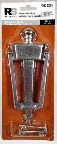 Front Door Knocker 7 3/8” High, Satin Door Knocker, Model #07-3566, New ...