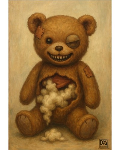 Lowbrow Teddy Bear Pop Art SIGNED LTD ED ART POSTER CleverVision Art Labs