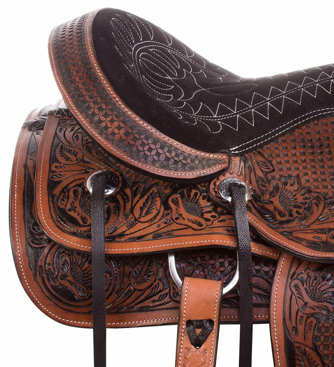 Selle Premium Western Horse en cuir pour Pleasure Madagascar