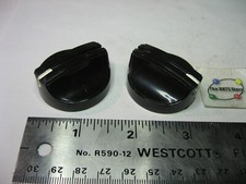 Knob Round w White Mark 1-1/2 Dia x 5/8 Tall Brown Plastic - USED Qty 2