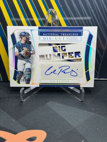 2022 Panini National Treasures CAL RALEIGH ‘Big Dumper’ Rookie Patch Auto 10/10 - Picture 1 of 2