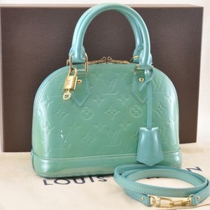 LOUIS VUITTON Vernis Alma BB Hand Bag Blue M91696 LV Auth 4982 | eBay