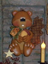 PATTI'S RATTIES Farmhouse Scamper Squirrel Fall Door Doll PAPER PATTERN 175