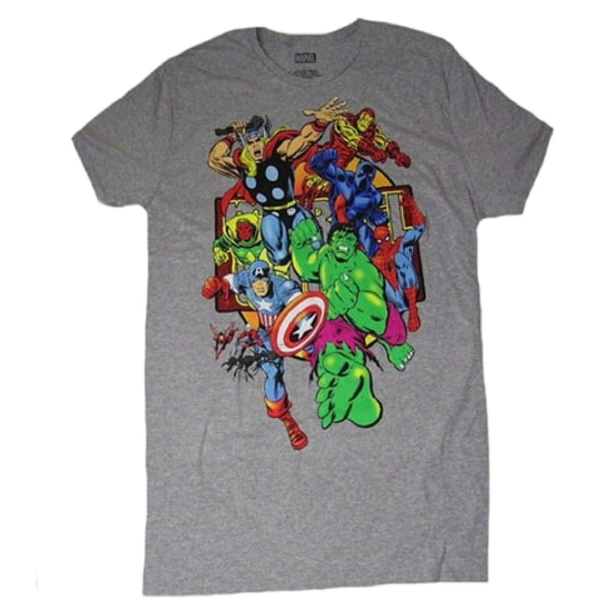 Marvel Avengers Gray Group Men's T-Shirt - NWT | eBay