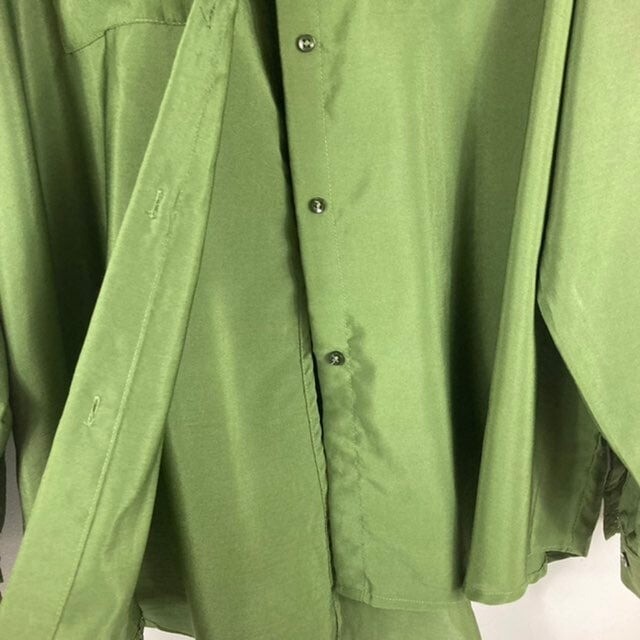 Womens Apple Bottoms Split Back Button Shirt Gree… - image 5