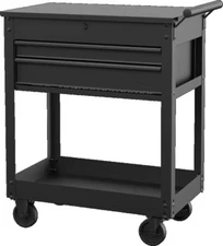 28-inch Steel Mechanics Tool Cart 500 lb Two Heavy-Duty Drawers Garage Storage