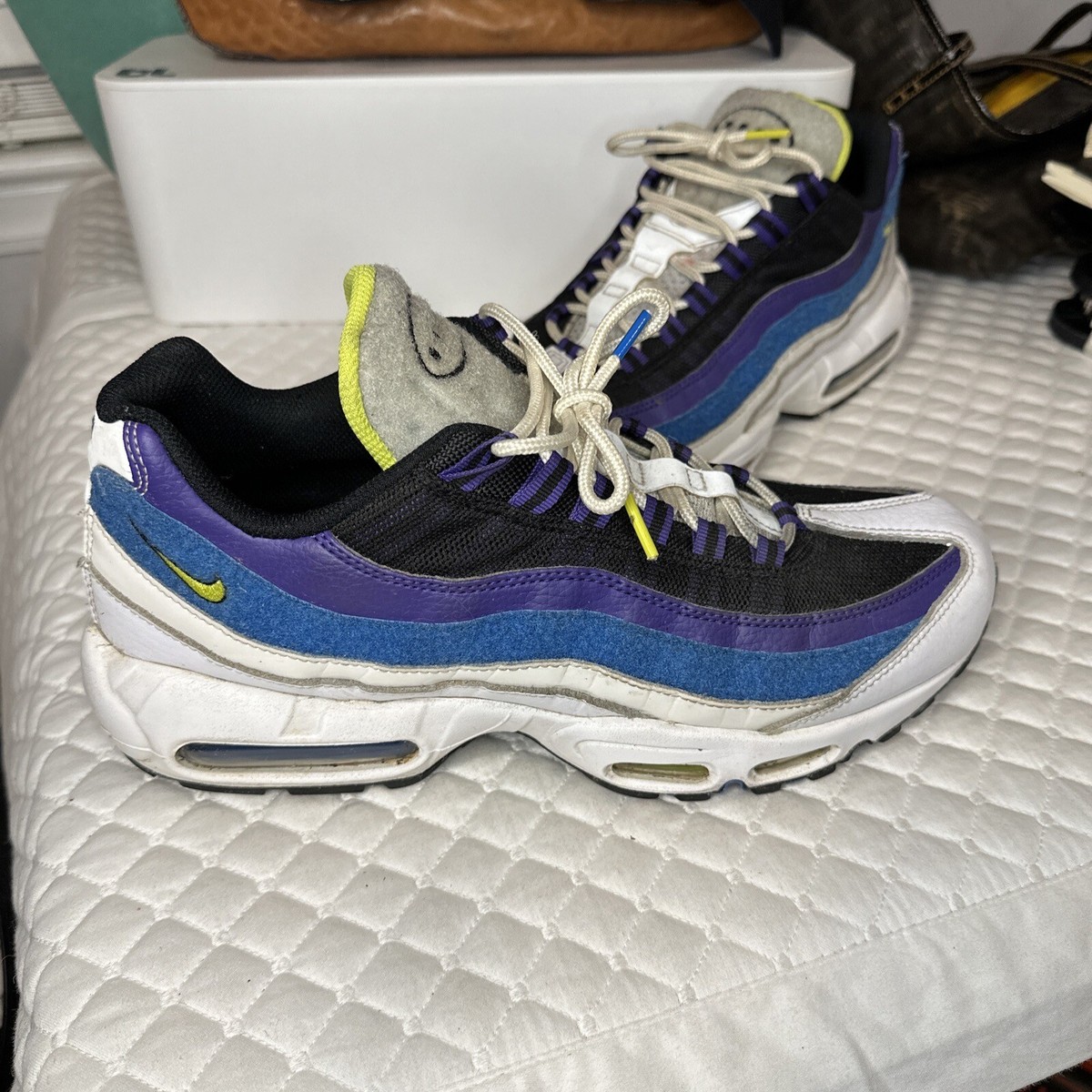Nike Air Max 95 KAOMOJI White Cyber Black Blue Purple Size 11