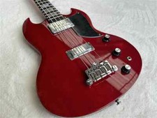 Factory Customized 4-string Electric Bass Guitar Red Color High Quality