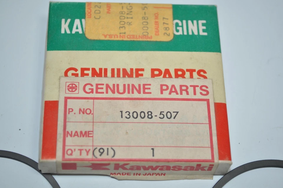Juego de anillos de pistón pieza # 13008-507 nuevo fabricante original Kawasaki Astro Inviter 340 Foto 2 de 2