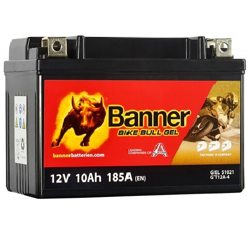 Banner Bike Bull GEL GTZ14-4 11Ah 12V Motorrad Batterie 51201 51121 YTZ14-4-image