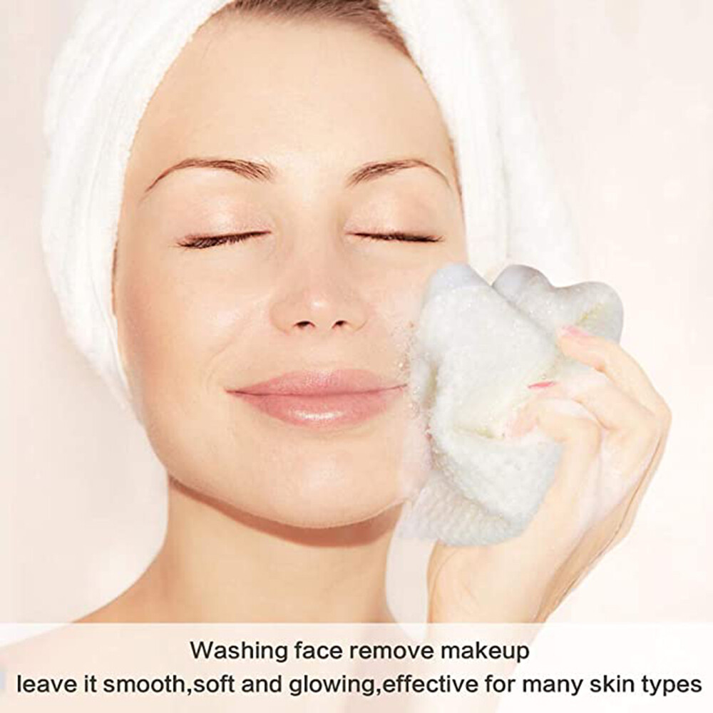 Cloth Exfoliating Face and Body Wash Cloths Nylon Towel Soft Weave Bath