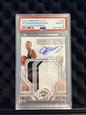 Topps 2023-24 Royalty Victor Wembanyama Spurs RC Patch Auto #115 /99 PSA 8