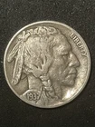 1937S Buffalo Nickel United States Five Cent Coin Circulated Free Shipping