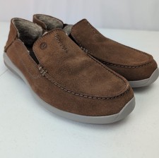 Men's Clarks Collection Loafers Slip On Sz 9M TAC System Brown Suede Nubuck NEW