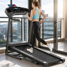 3.5HP Foldable Treadmill with Incline Quiet Walking Running Jogging Machine 400l