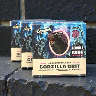 Dr.Squatch Seife Godzilla Grit 3er-Pack (je 141 g) Natürliche Bart-/Körperseife