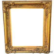Antique Large baroque  Victorian Gilt gilded portrait mirror frame 1870 painting
