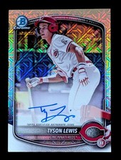 2025 Bowman Chrome TYSON LEWIS Prospect Auto Mojo Refractor #BMA-TLE - Reds