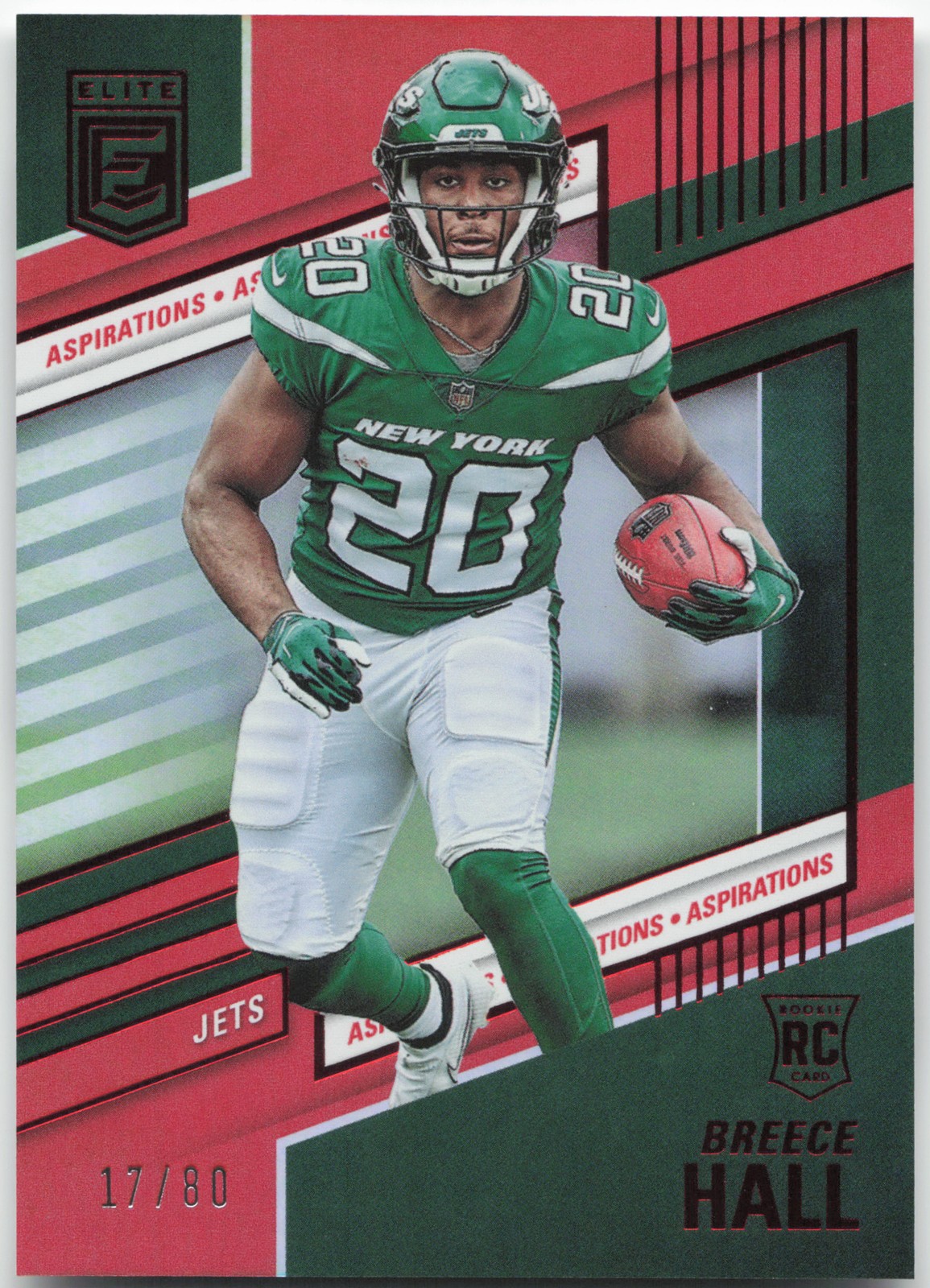 2022 Donruss Elite #108 Breece Hall Aspirations #/80 RC